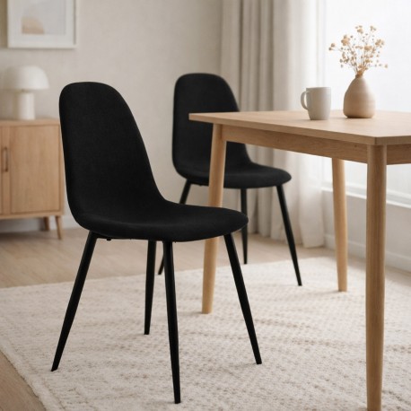 SEDIA DA PRANZO NORA NERO