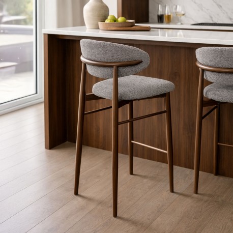 SGABELLO ALTO ZOE GRIGIO