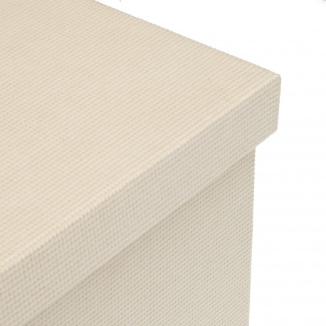 CESTA RETTANGOLARE CON COPERCHIO PIEGHEVOLE CREMA