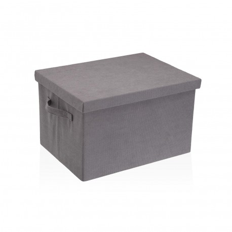 CESTA RETTANGOLARE COPERCHIO GRIGIO CHIARO