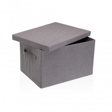 CESTA RETTANGOLARE COPERCHIO GRIGIO CHIARO