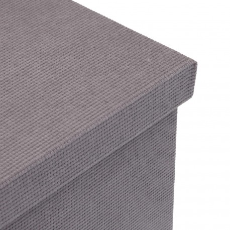CESTA RETTANGOLARE COPERCHIO GRIGIO CHIARO