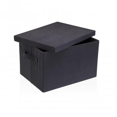 CESTA RETTANGOLARE COPERCHIO GRIGIO SCURO