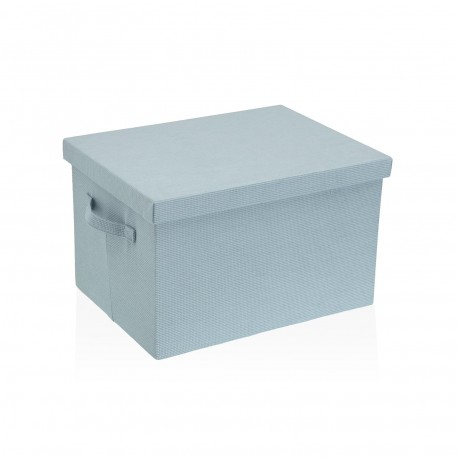 CESTA RETTANGOLARE CON COPERCHIO PIEGHEVOLE BLU