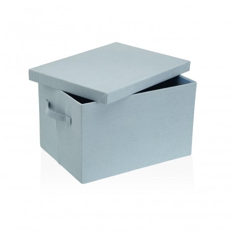 CESTA RETTANGOLARE CON COPERCHIO PIEGHEVOLE BLU