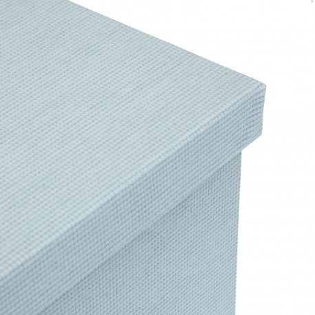 CESTA RETTANGOLARE CON COPERCHIO PIEGHEVOLE BLU