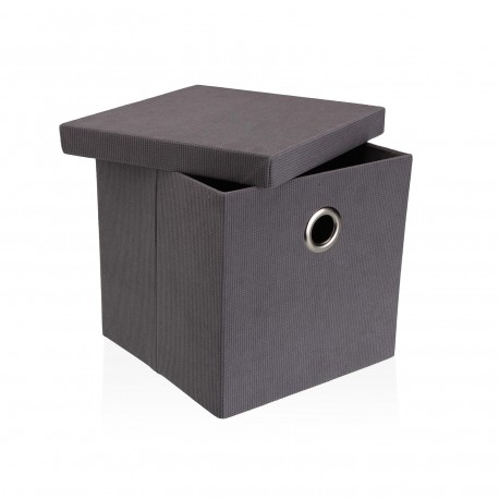 CESTA QUADRA COPERCHIO GRIGIO CHIARO