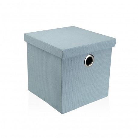 CESTA QUADRATA CON COPERCHIO PIEGHEVOLE BLU