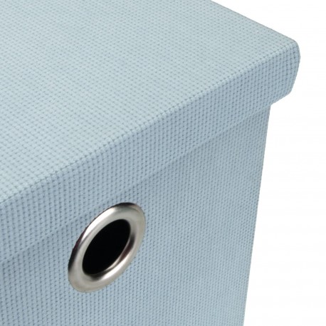 CESTA QUADRATA CON COPERCHIO PIEGHEVOLE BLU