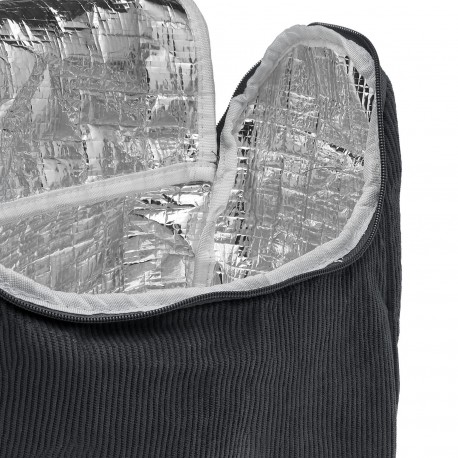 BORSA TERMICA "COZY" VELLUTO GRIGIO