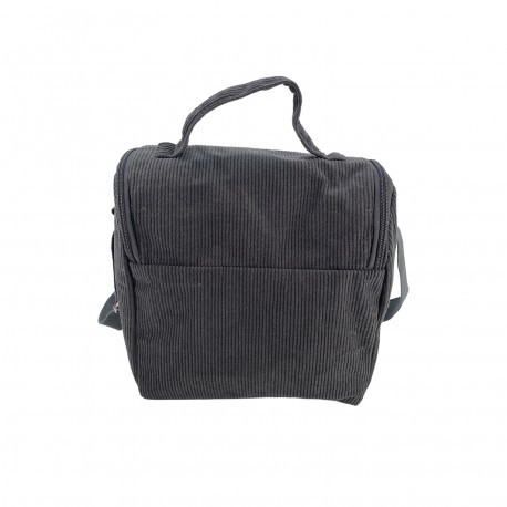 BORSA TERMICA "COZY" VELLUTO GRIGIO