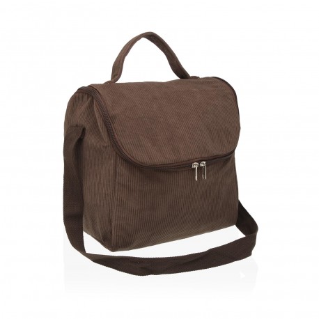BORSA TERMICA "COZY" VELLUTO MARRONE