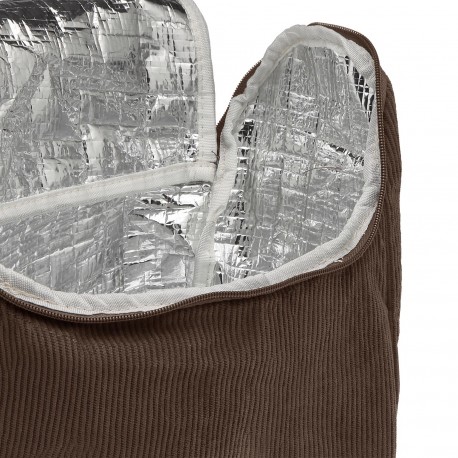 BORSA TERMICA "COZY" VELLUTO MARRONE