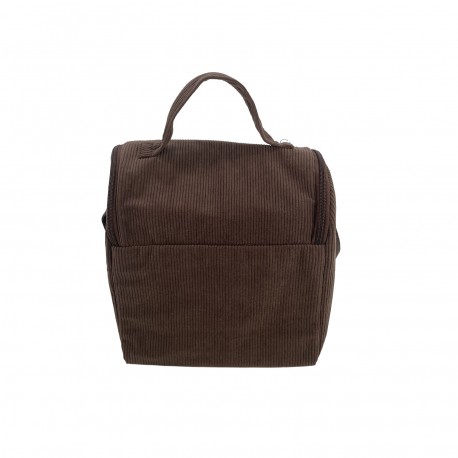 BORSA TERMICA "COZY" VELLUTO MARRONE
