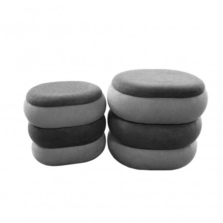 SET 2 POUF GRIGI