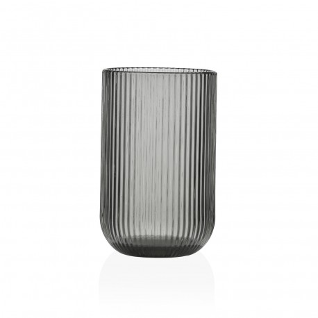 BICCHIERE RIGHE GRIGIO 400ML
