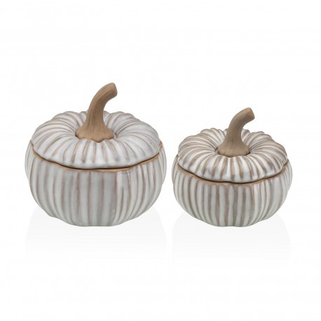 CERAMICA ZUCCA BIANCA CONTENITORE M
