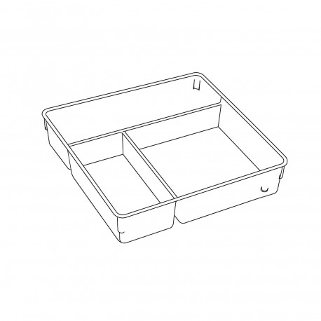 CASSETTO ORGANIZZATORE 3 SCOMPARTI