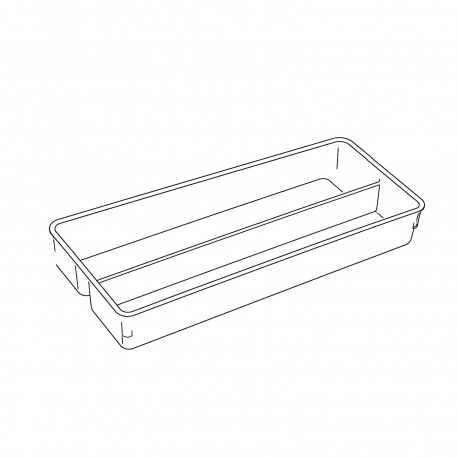 CASSETTO ORGANIZZATORE 2 SCOMPARTI ALLUNGATO