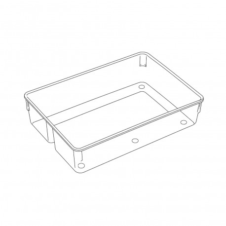CASSETTO ORGANIZZATORE 2 SCOMPARTI ALLUNGATO