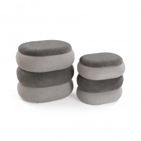 SET 2 POUF GRIGI