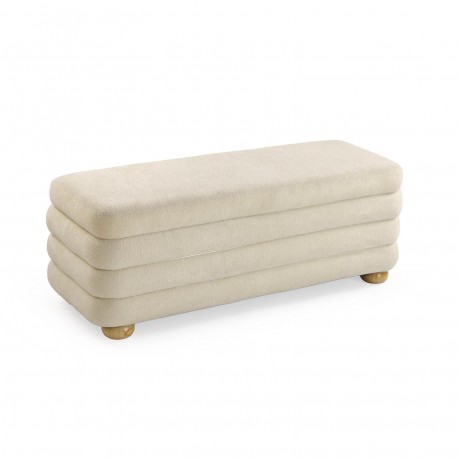 SET PANCA E 2 POUF BEIGE
