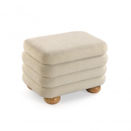 SET PANCA E 2 POUF BEIGE